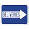 Signmission Deliveries With Right Arrow Heavy-Gauge Aluminum Rust Proof Parking Sign, 18" x 24", A-1824-24362 A-1824-24362 - alternate 1